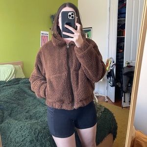 Urban Outfitters Brown Teddy Jacket